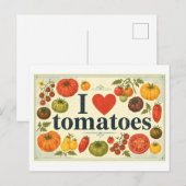 "Ik [Hou van] Tomaten" Briefkaart (Voorkant / Achterkant)