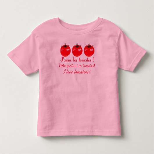 Ik hou van tomaten! kinder shirts (Voorkant)