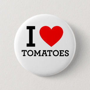 Ik hou van tomaten ronde button 5,7 cm