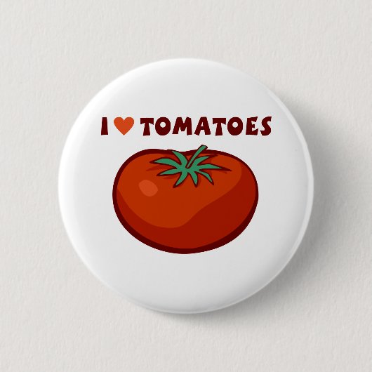 Ik hou van tomaten ronde button 5,7 cm (Voorkant)