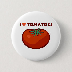 Ik hou van tomaten ronde button 5,7 cm