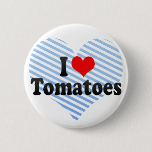 Ik hou van tomaten ronde button 5,7 cm