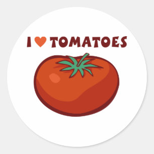 Ik hou van tomaten ronde sticker