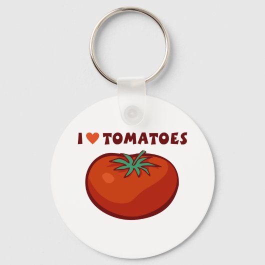 Ik hou van tomaten sleutelhanger (Voorkant)