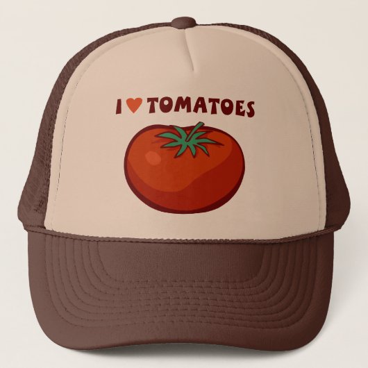 Ik hou van tomaten trucker pet (Voorkant)