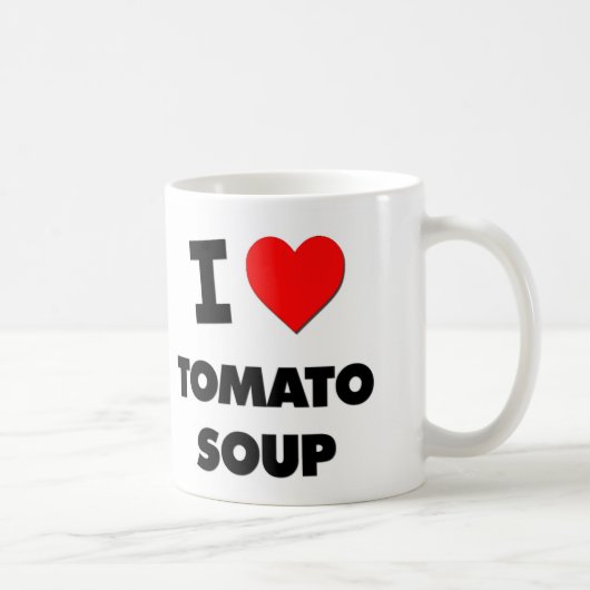 Ik hou van tomatensoep ( eten ) koffiemok (Rechts)