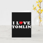 Ik hou van Tomlin bijpassende vriendin & vriend  Kaart (Gele Bloem)