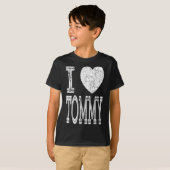 Ik hou van Tommy Valentijn Boyvriend Son Boy Heart T-shirt (Voorkant volledig)