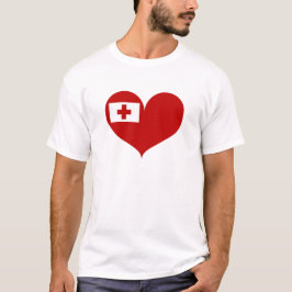 Ik hou van Tonga vlag T-shirt