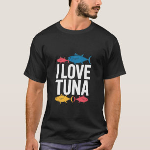 Ik hou van tonijn oceaan visavontuur t-shirt