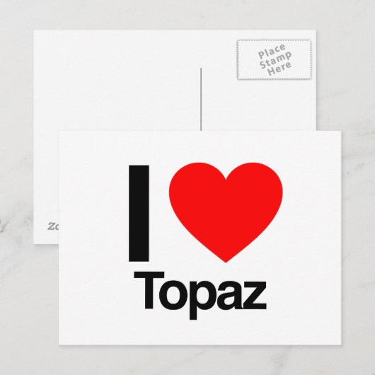 Ik hou van Topaz Briefkaart (Voorkant / Achterkant)