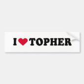 IK HOU VAN TOPHER BUMPERSTICKER (Voorkant)