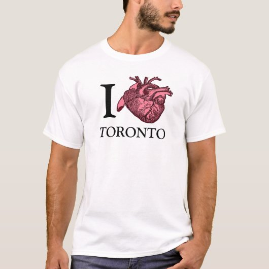 Ik hou van Toronto, anatomisch correct t-shirt (Voorkant)