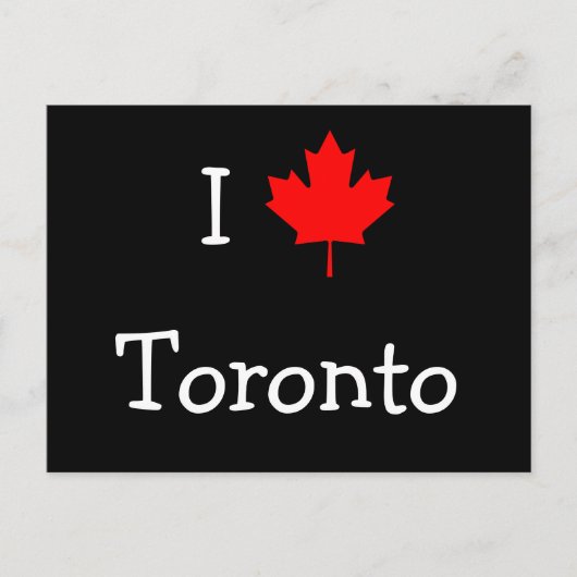 Ik hou van Toronto Briefkaart (Voorkant)