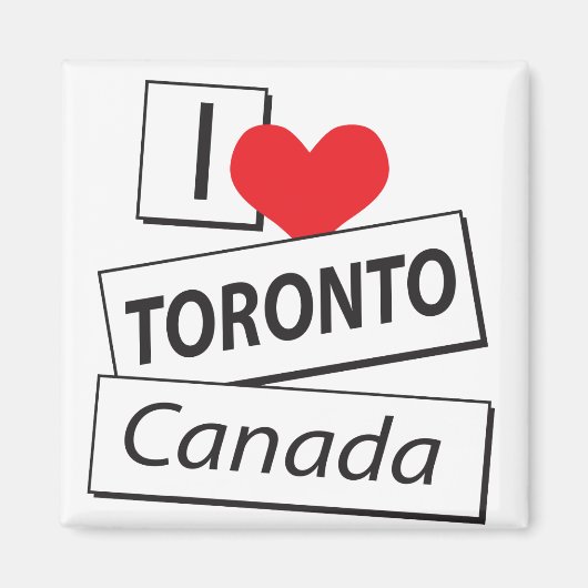 Ik hou van Toronto Canada Magneet (Voorkant)