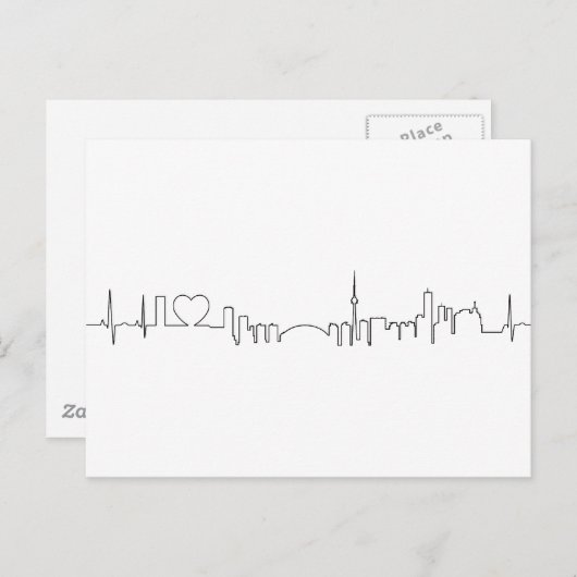 Ik hou van Toronto in een uitzonderlijke ecg stijl Briefkaart (Voorkant / Achterkant)