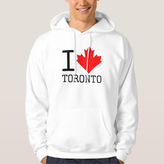 Ik hou van Toronto Ontario Canada Maple Leaf Hoodie (Voorkant)