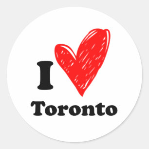 Ik hou van Toronto Ronde Sticker
