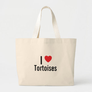 Ik hou van Tortoises Grote Tote Bag