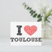 Ik hou van Toulouse Briefkaart (Staand voorkant)