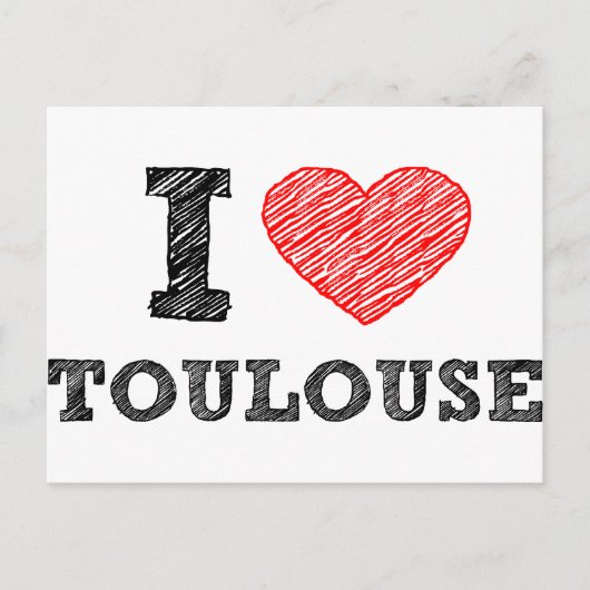 Ik hou van Toulouse Briefkaart (Voorkant)