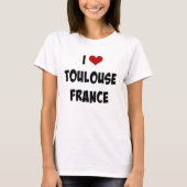 Ik hou van Toulouse, Frankrijk T-shirt (Voorkant)