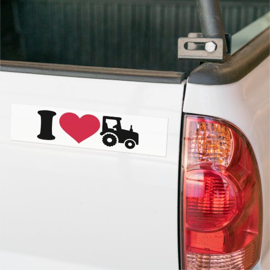 Ik hou van tractor bumpersticker (Op Truck)