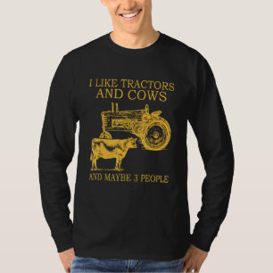 Ik hou van tractoren en Koe en misschien 3 mensen T-shirt