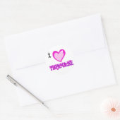 Ik hou van Trampoline Ronde Sticker (Envelop)
