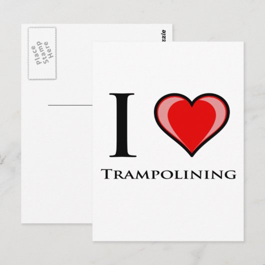Ik hou van trampolining briefkaart (Voorkant / Achterkant)