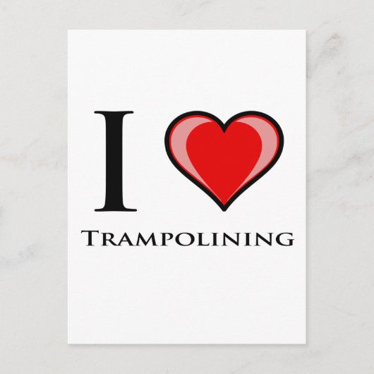 Ik hou van trampolining briefkaart (Voorkant)