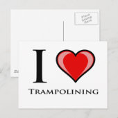 Ik hou van trampolining briefkaart (Voorkant / Achterkant)