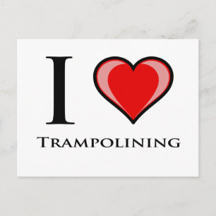 Ik hou van trampolining briefkaart