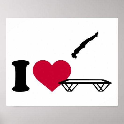 Ik hou van trampolining poster (Voorkant)