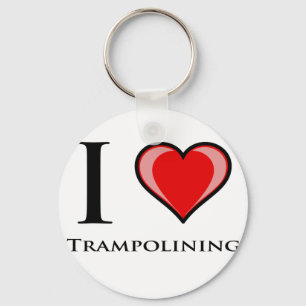 Ik hou van trampolining sleutelhanger