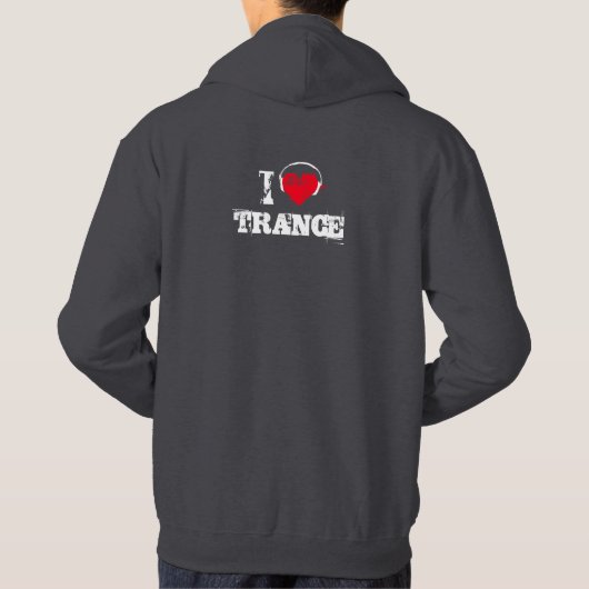 Ik hou van trance hoodie (Achterkant)