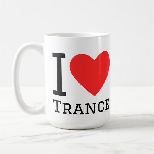 Ik hou van trance koffiemok (Links)
