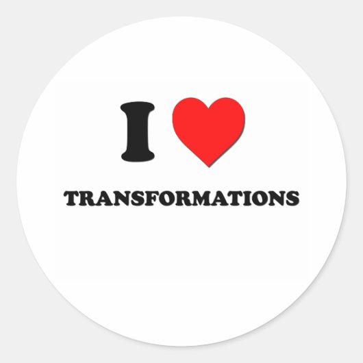 Ik hou van Transformaties Ronde Sticker (Voorkant)