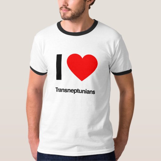Ik hou van Transneptunians T-shirt (Voorkant)