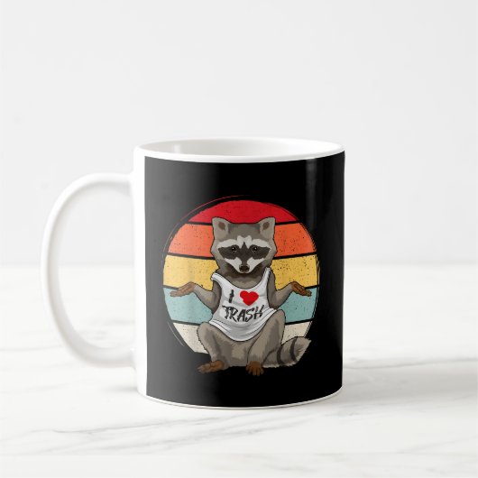 Ik hou van Trash Raccoon Trash Panda Koffiemok (Links)