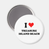 Ik hou van Treasure Island Beach Florida Magneet (Voorkant / Achterkant)