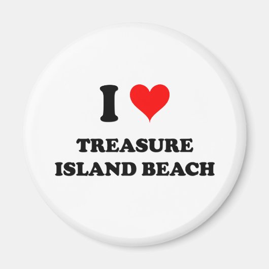 Ik hou van Treasure Island Beach Florida Magneet (Voorkant)