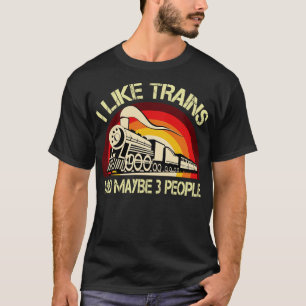 Ik hou van treinen en misschien 3 mensen trainen m t-shirt