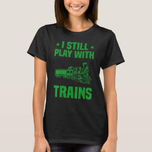 Ik hou van treinen model Mannen Vrouwen Locomotief T-shirt