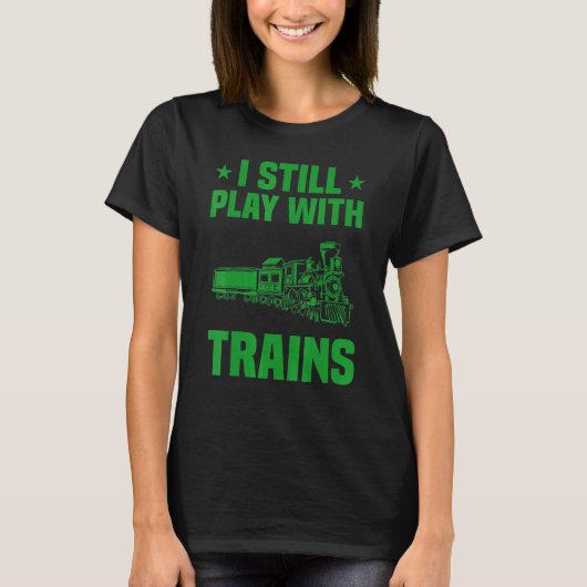 Ik hou van treinen model Mannen Vrouwen Locomotief T-shirt (Voorkant)