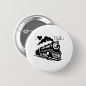 Ik hou van treinen ronde button 5,7 cm (Voorkant /achterkant)