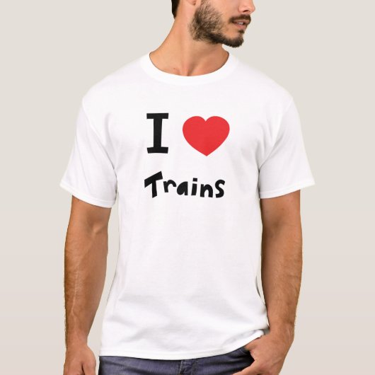 Ik hou van treinen t-shirt (Voorkant)