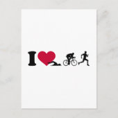 Ik hou van triathlon briefkaart (Voorkant)