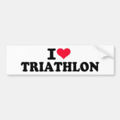 Ik hou van Triathlon Bumpersticker (Voorkant)