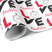 Ik hou van triathlon cadeaupapier (Rol Hoek)